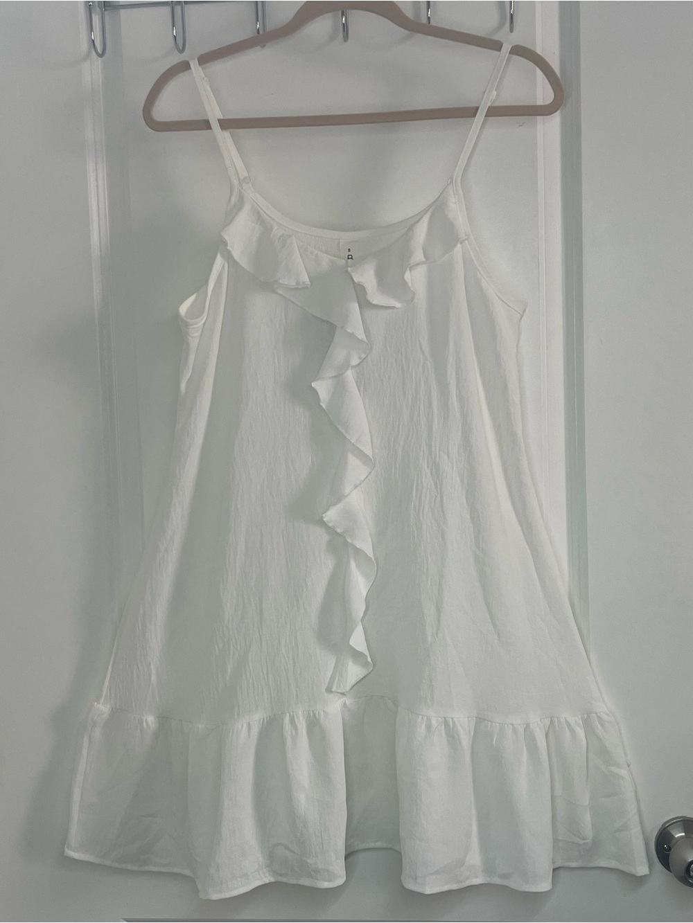 Blooming Jelly White Ruffle Swing Dress | Size Small | NWT